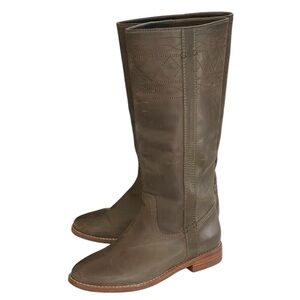 Joie Brown Leather Equestrian Riding Boots Women’s Sz 36 US 6 Stitching Detail